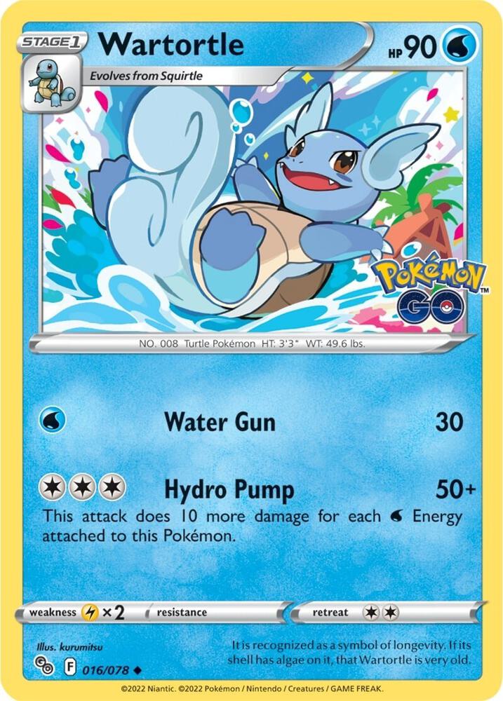 Wartortle 016/078 (Pokemon GO) 