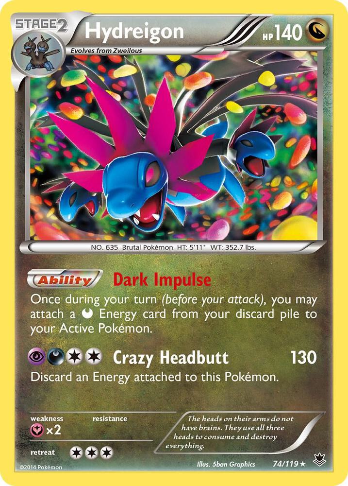 Hydreigon 74/119 (XY - Phantom Forces)  - Holofoil