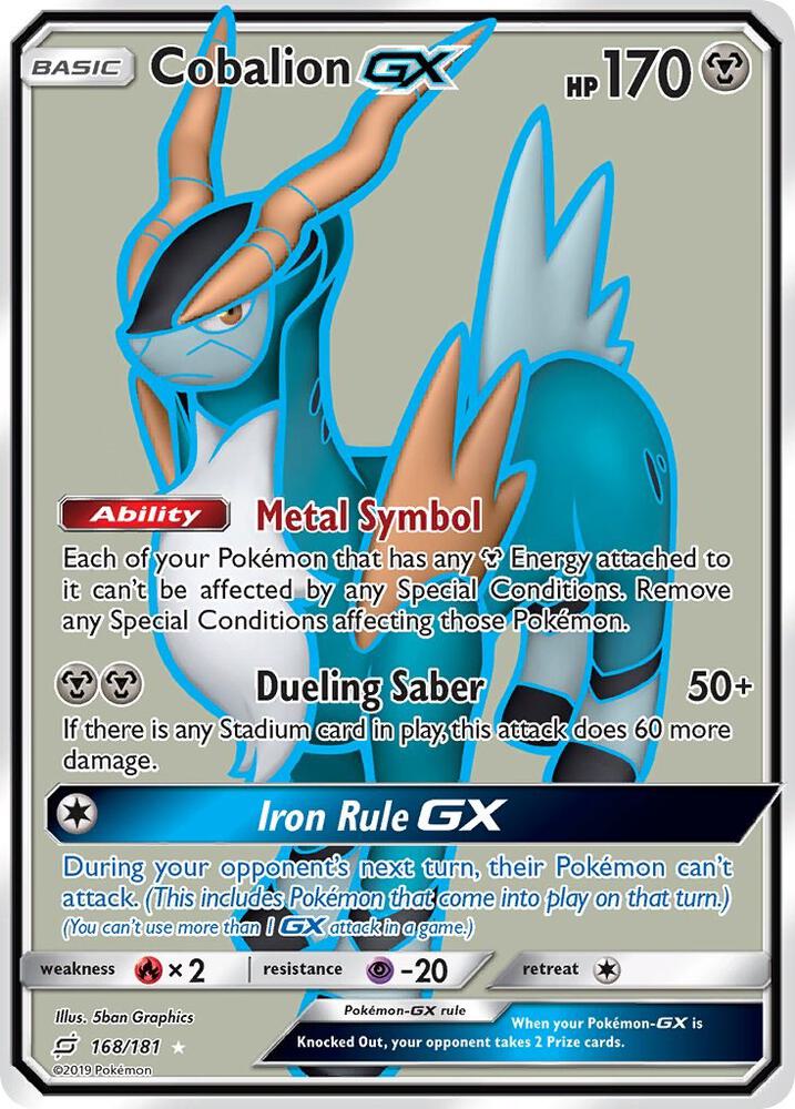 Cobalion GX 168/181 (SM - Team Up)  - Holofoil