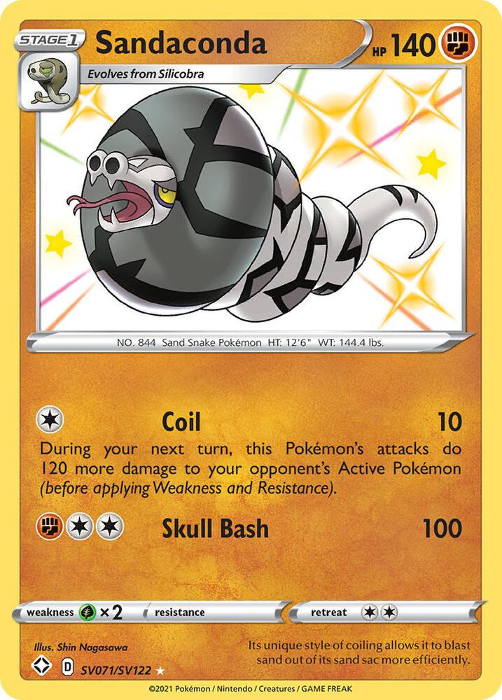 Sandaconda SV071/SV122 (Shining Fates: Shiny Vault)  - Holofoil