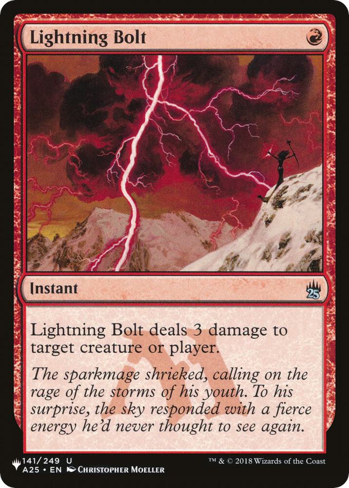 Lightning Bolt A25 A25-141/5075 (The List Reprints) 