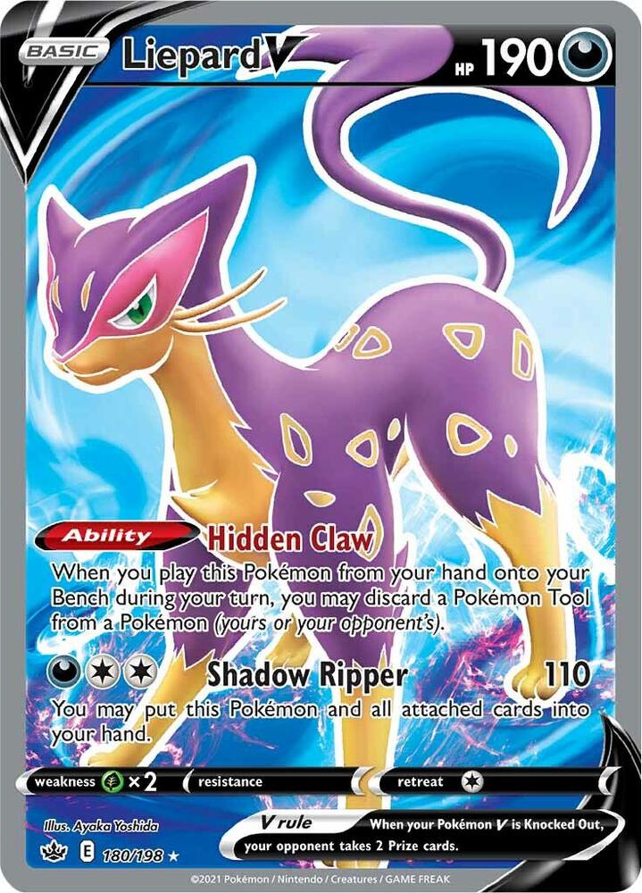 Liepard V 180/198 (SWSH06: Chilling Reign)  - Holofoil
