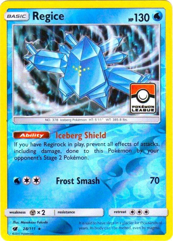 Regice Pokemon League 028/111 (League & Championship Cards)  - Reverse Holofoil