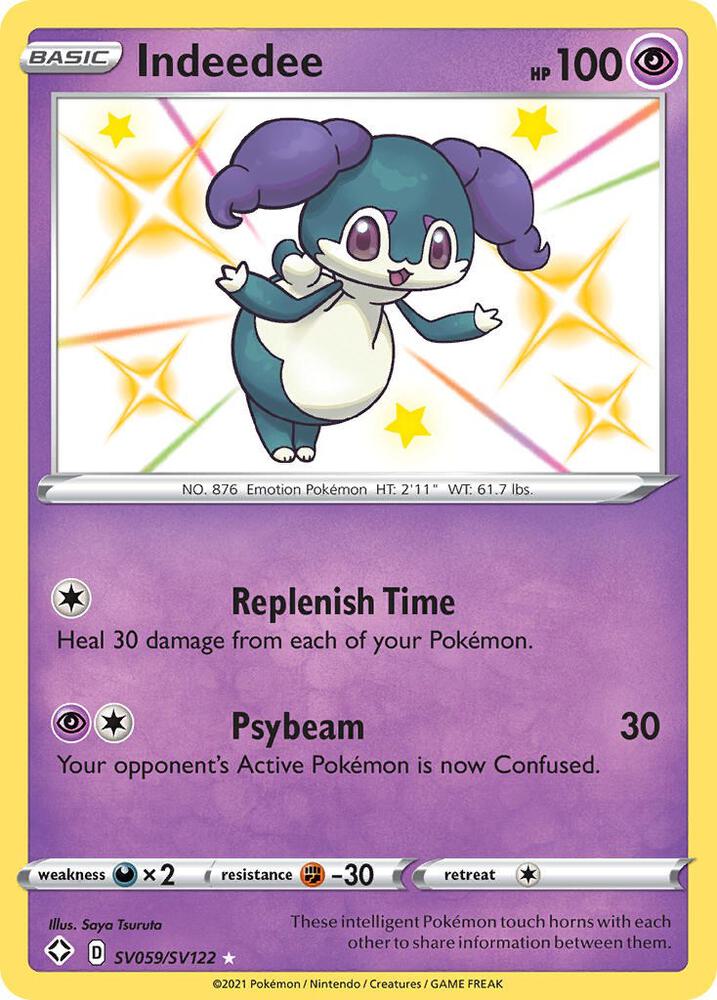 Indeedee SV059/SV122 (Shining Fates: Shiny Vault)  - Holofoil