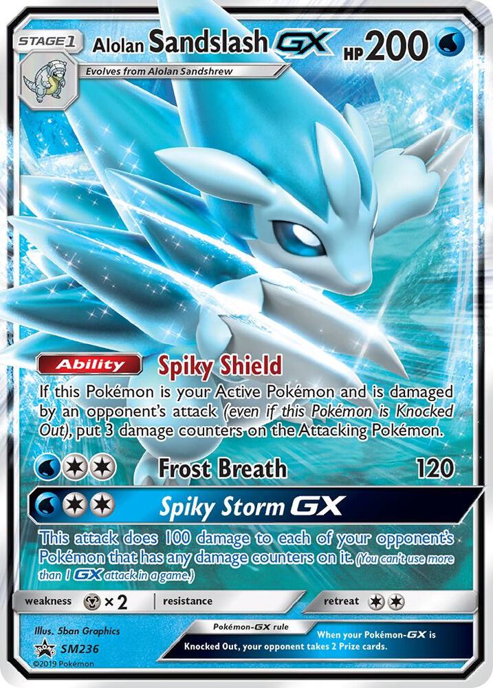 Alolan Sandslash GX SM236 (SM Promos)  - Holofoil