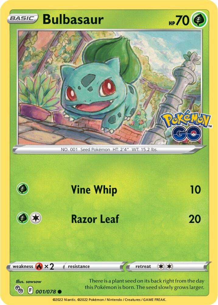 Bulbasaur 001/078 (Pokemon GO) 