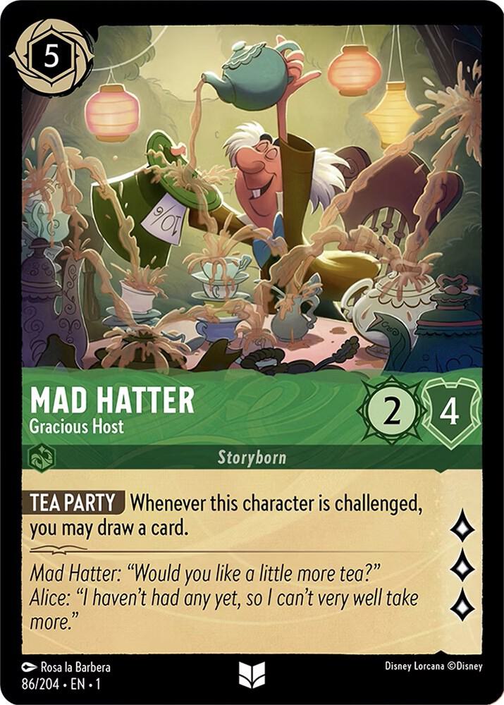 Mad Hatter, Gracious Host 86/204 (The First Chapter)  - Cold Foil