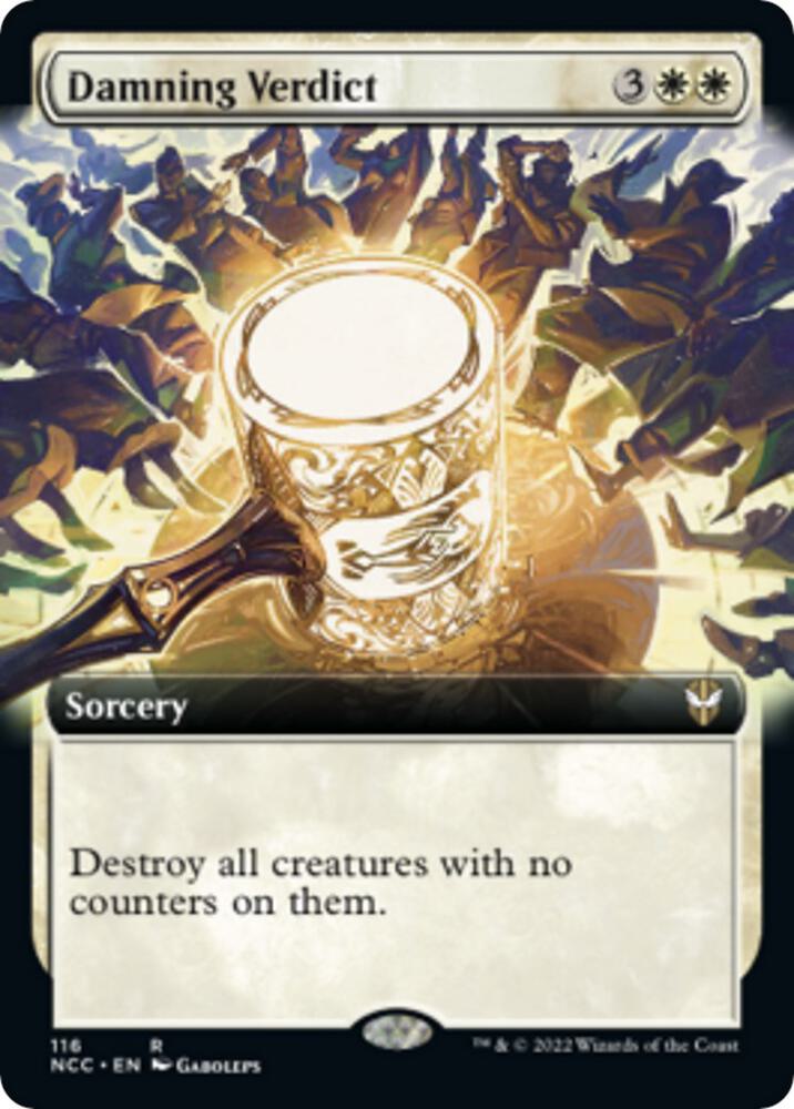 Damning Verdict Extended Art 116 (Commander: Streets of New Capenna) 