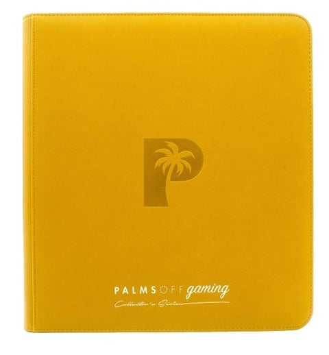 COLLECTOR'S SERIES 12 POCKET ZIP TRADING CARD BINDER - HOLDS 480 CARDS - YELLOW