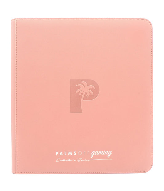 COLLECTOR'S SERIES 12 POCKET ZIP TRADING CARD BINDER - HOLDS 480 CARDS - PINK