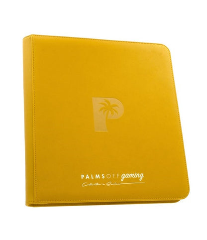 COLLECTOR'S SERIES 12 POCKET ZIP TRADING CARD BINDER - YELLOW