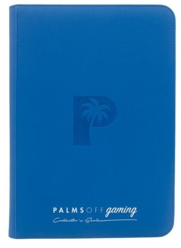 COLLECTOR'S SERIES 9 POCKET ZIP TRADING CARD BINDER - BLUE