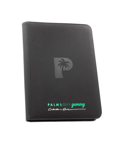 COLLECTOR'S SERIES 9 POCKET ZIP TRADING CARD BINDER - BLACK