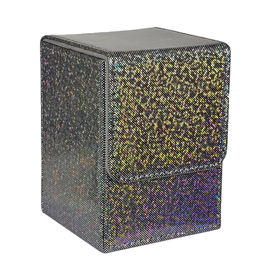 Sparkly Vertical TCG Deck Box - Black sml Sparkle