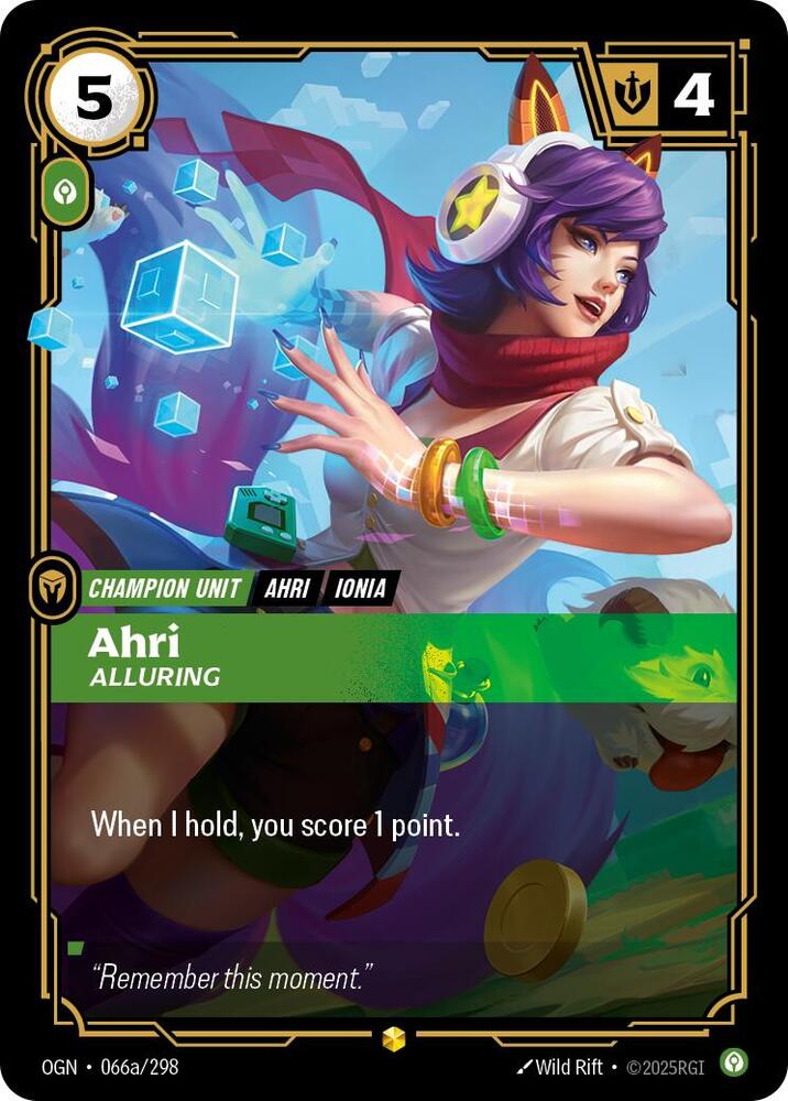 Ahri - Alluring 066a/298 (Origins)  - Foil