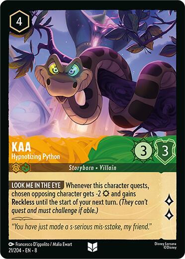 Kaa, Hypnotizing Python 21/204 (Reign of Jafar) 