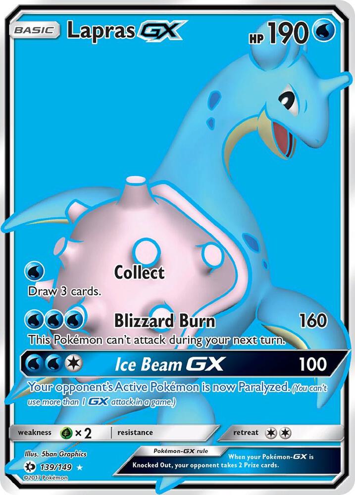 Lapras GX 139/149 (SM Base Set)  - Holofoil