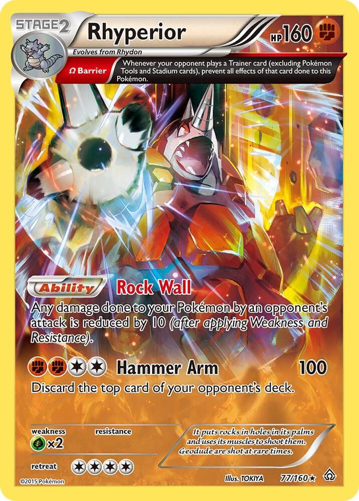 Rhyperior 77/160 (XY - Primal Clash)  - Reverse Holofoil