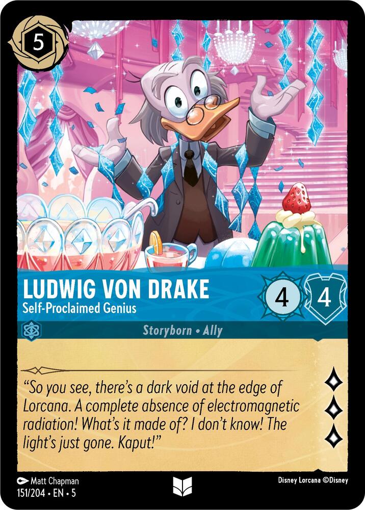 Ludwig Von Drake, Self Proclaimed Genius 151/204 (Shimmering Skies) 