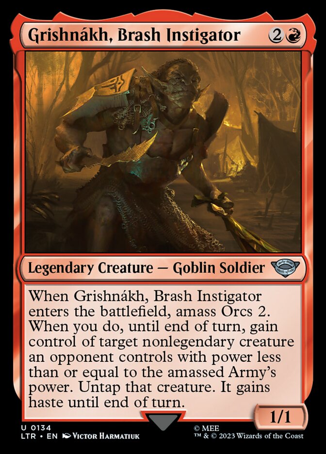 Grishnakh Brash Instigator 134 (Universes Beyond: The Lord of the Rings: Tales of Middle-earth) 