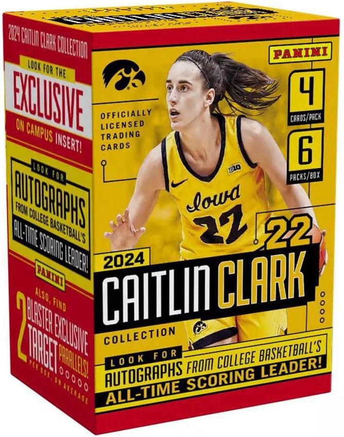 2024 Panini Caitlin Clark Collection Basketball 6-Pack Blaster Box (Target Parallels!)