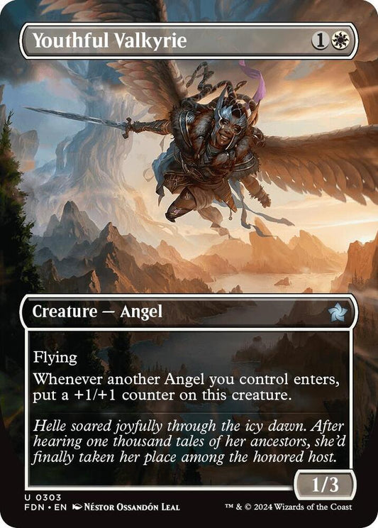 Youthful Valkyrie 303/291 (Foundations)  - Borderless Foil