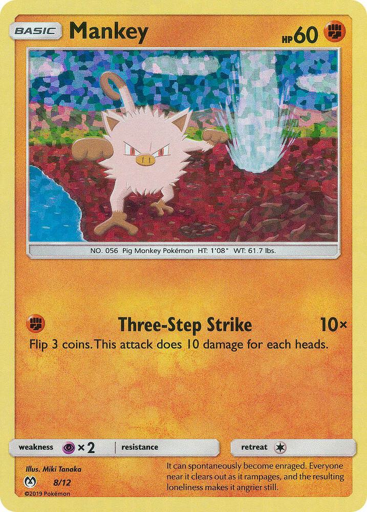 Mankey 008/012 (McDonald's Promos 2019)  - Holofoil