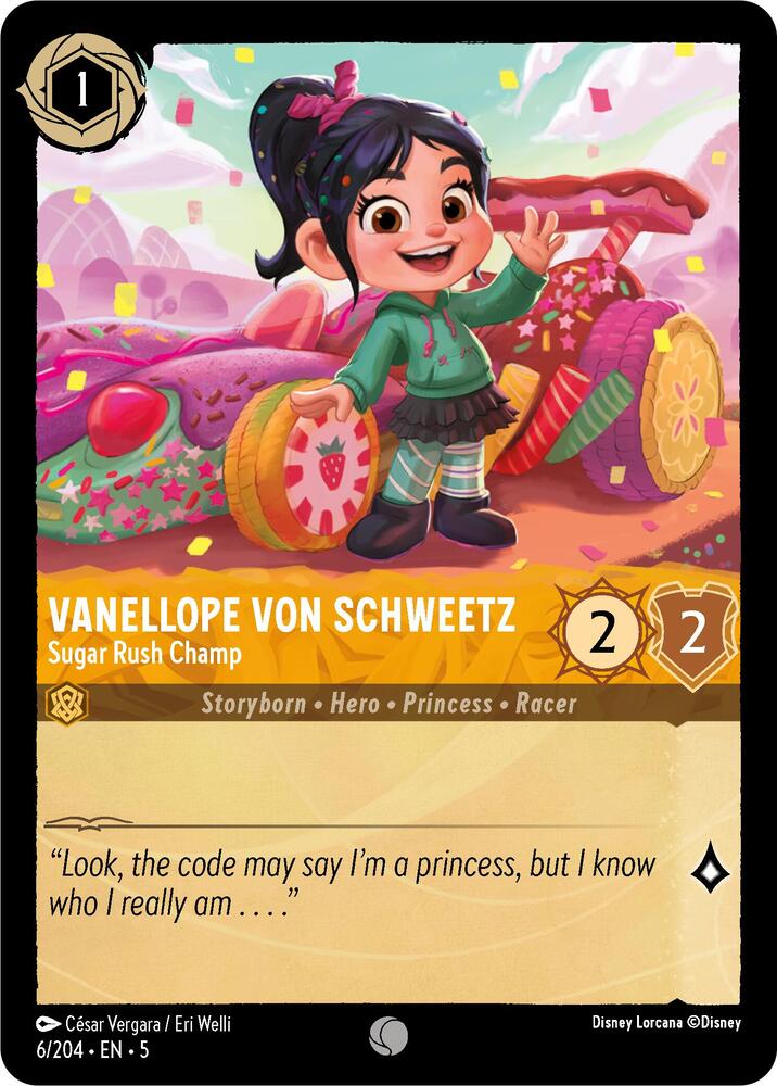 Vanellope Von Schweetz, Sugar Rush Champ 6/204 (Shimmering Skies) 