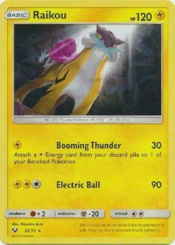 Raikou - Let's Play Pikachu 032/073 (Deck Exclusives)  - Cracked Ice Holofoil