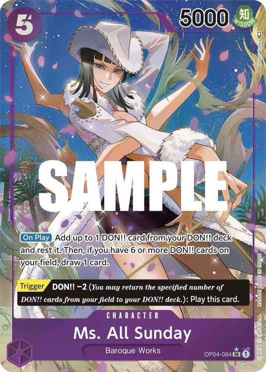 Ms. All Sunday OP04-064 (Kingdoms of Intrigue)  - Alternate Art Foil