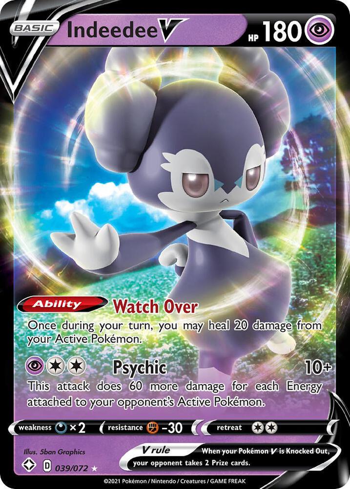 Indeedee V 039/072 (Shining Fates)  - Holofoil