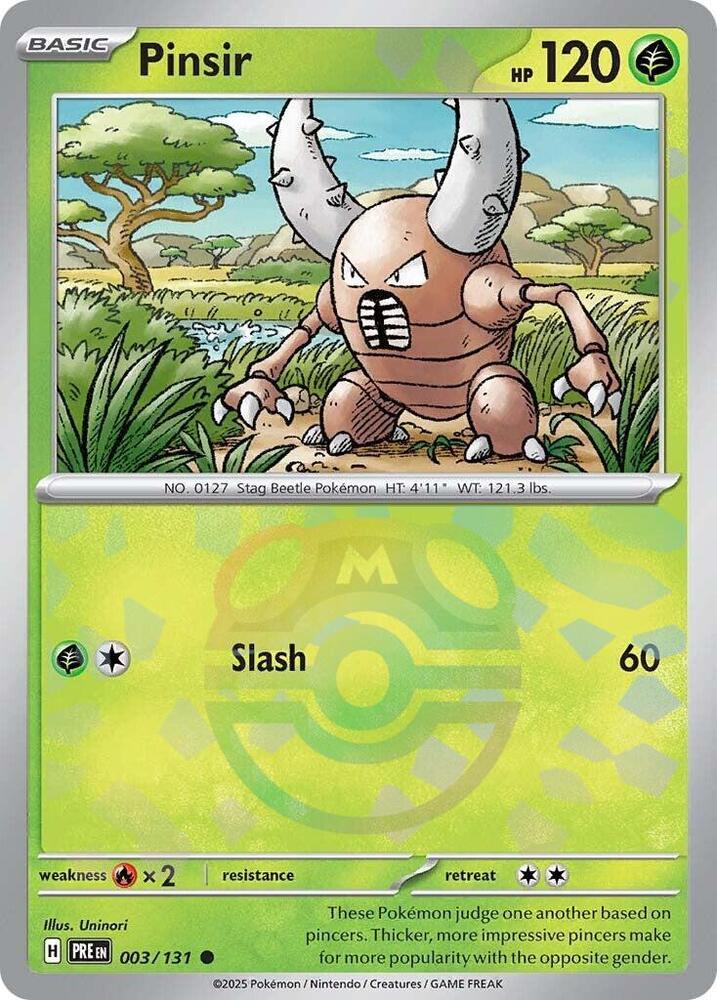 Pinsir 003/131 (SV: Prismatic Evolutions)  - Master Ball Holofoil