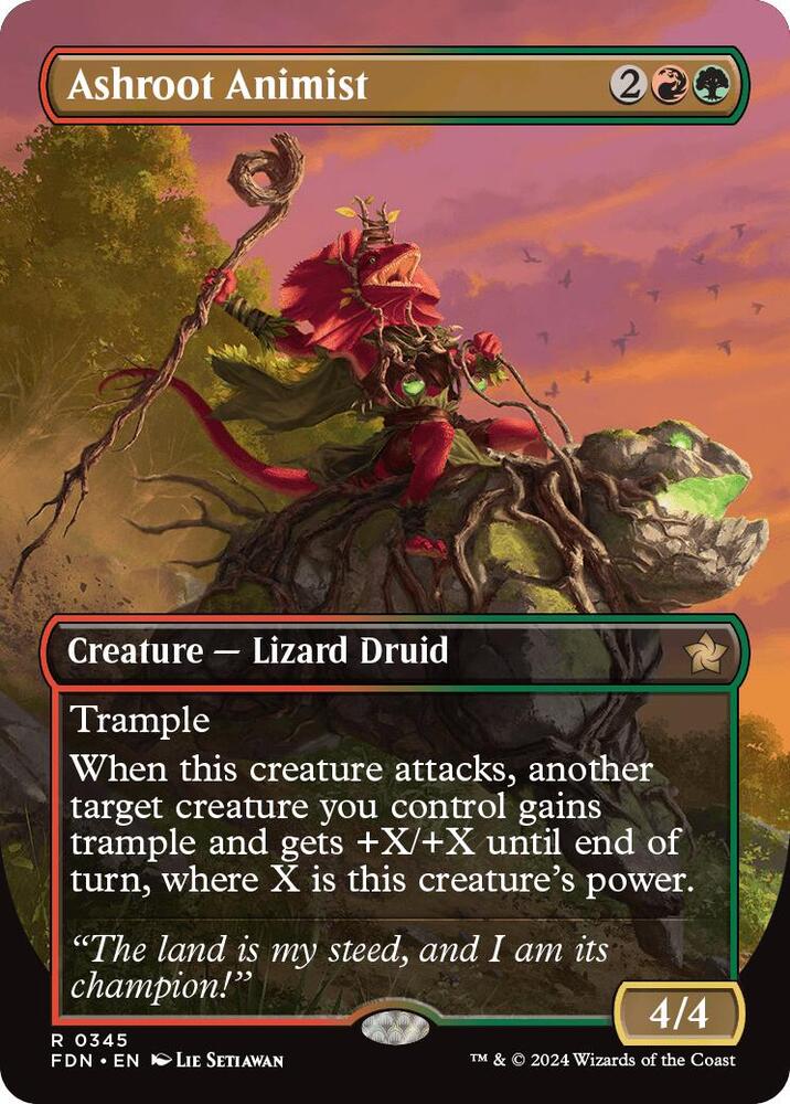 Ashroot Animist 345/291 (Foundations)  - Borderless Foil