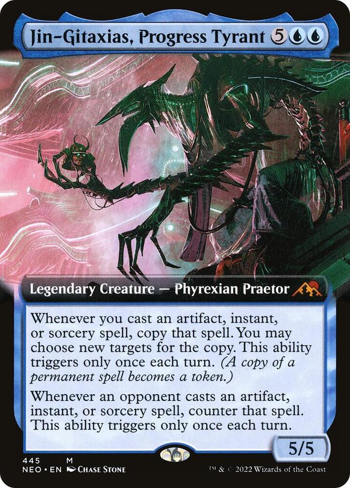 Jin-Gitaxias, Progress Tyrant 445 (Kamigawa: Neon Dynasty)  - Extended Art