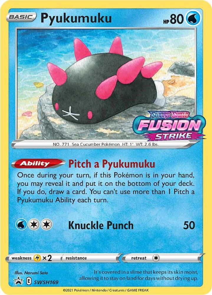 Pyukumuku Prerelease SWSH169 (SWSH: Sword & Shield Promo Cards)  - Holofoil