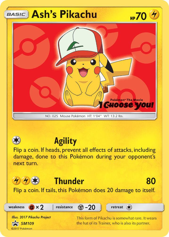 Ash's Pikachu SM109 (SM Promos) 