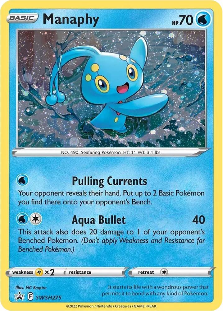 Manaphy SWSH275 (SWSH: Sword & Shield Promo Cards)  - Holofoil