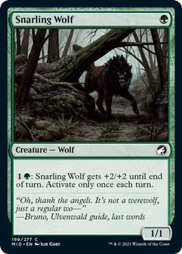 Snarling Wolf 199/277 (Innistrad: Midnight Hunt) 