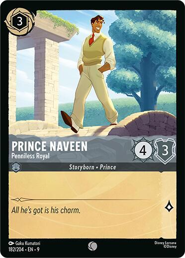 Prince Naveen, Penniless Royal 182/204 (Fabled)  - Cold Foil
