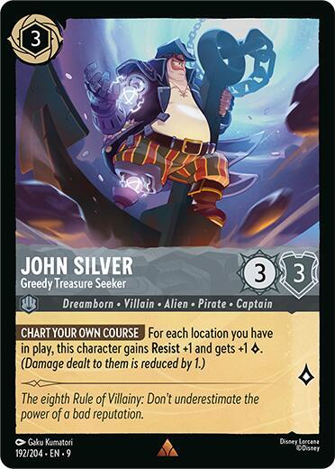 John Silver, Greedy Treasure Seeker 192/204 (Fabled) 