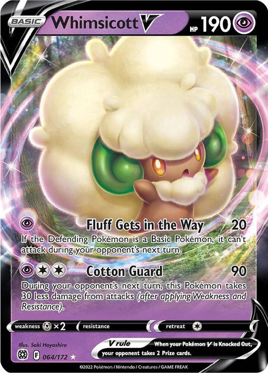 Whimsicott V 064/172 (SWSH09: Brilliant Stars)  - Holofoil