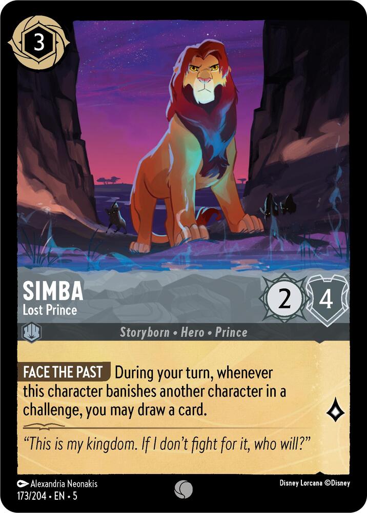 Simba, Lost Prince 173/204 (Shimmering Skies) 