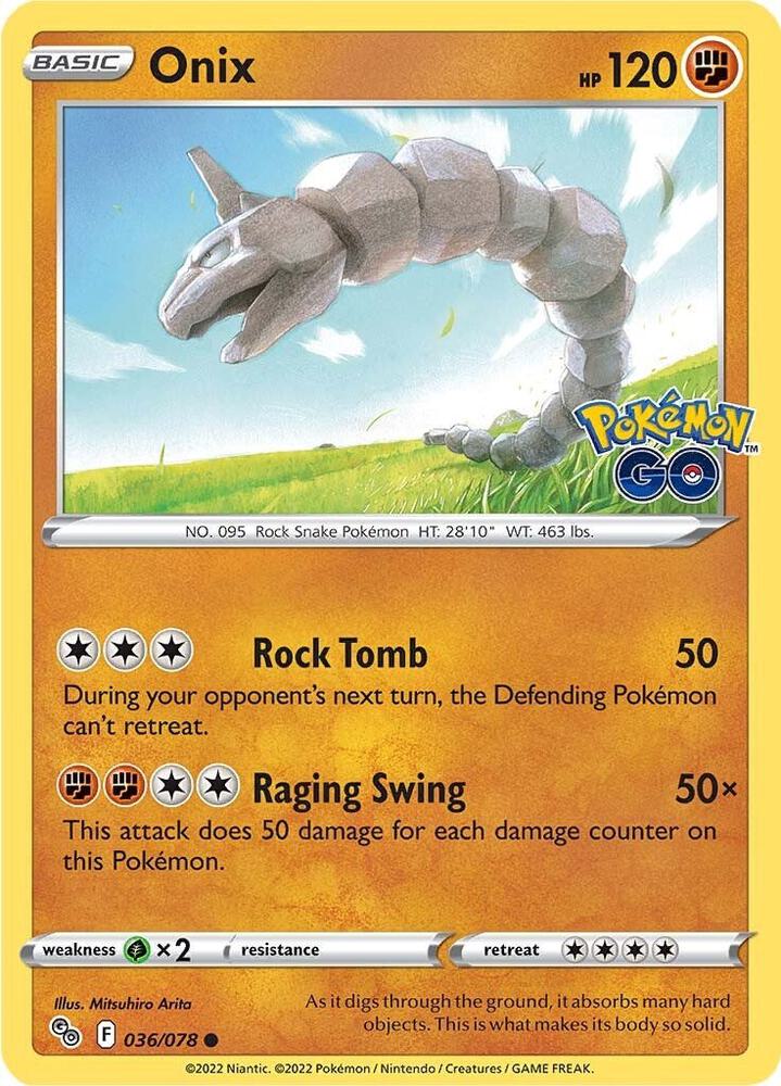 Onix 036/078 (Pokemon GO) 