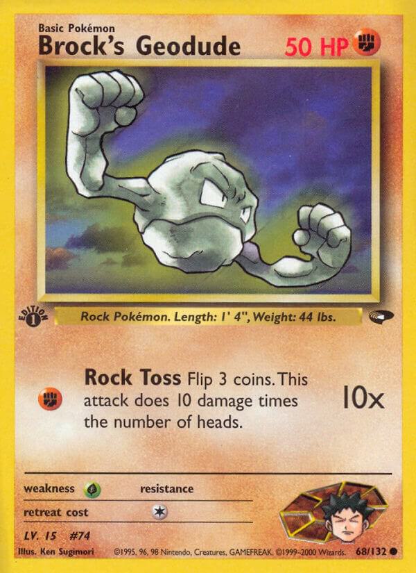 Brock's Geodude 068/132 (Gym Challenge)  - 1st Edition