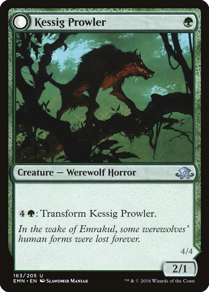 Kessig Prowler // Sinuous Predator 163/205 (Eldritch Moon) 
