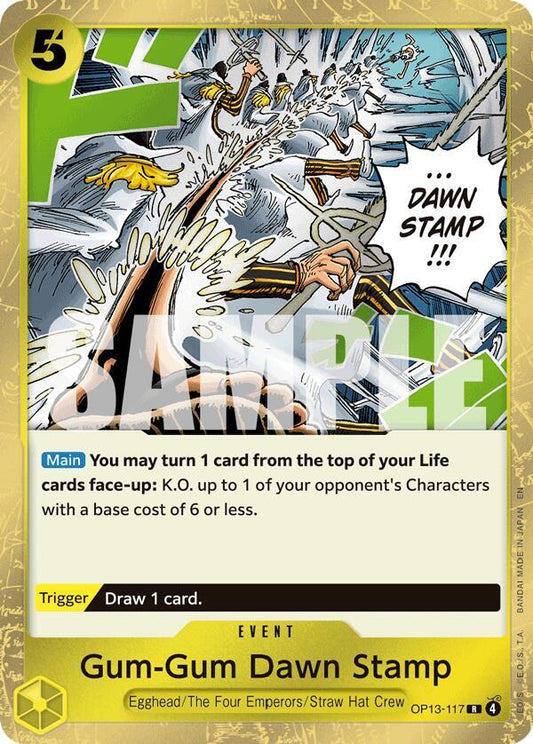 Gum-Gum Dawn Stamp OP13-117 (Carrying On His Will)  - Foil