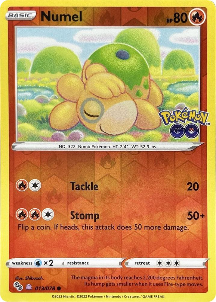 Numel Peelable Ditto 013/078 (Pokemon GO)  - Reverse Holofoil