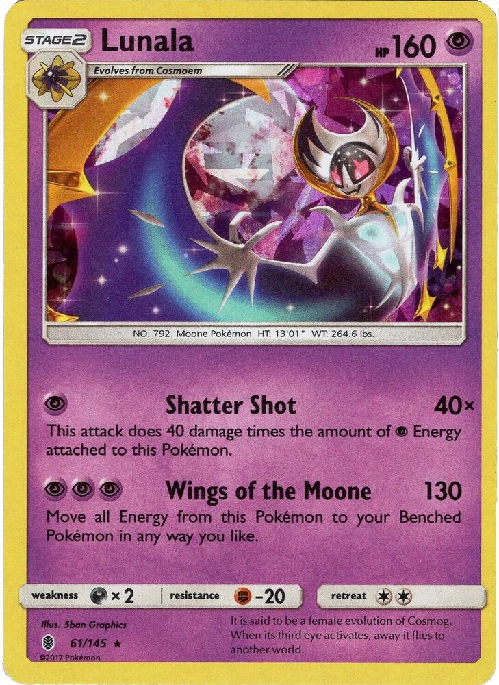 Lunala 061/145 (Deck Exclusives)  - Cracked Ice Holofoil