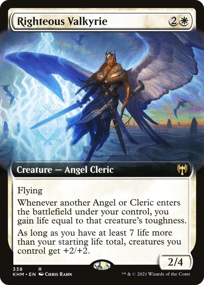 Righteous Valkyrie 338/285 (Kaldheim)  - Extended Art Foil