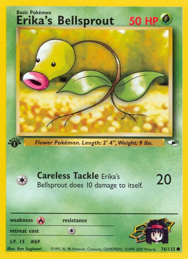 Erika's Bellsprout  076/132 (Gym Heroes)  - 1st Edition
